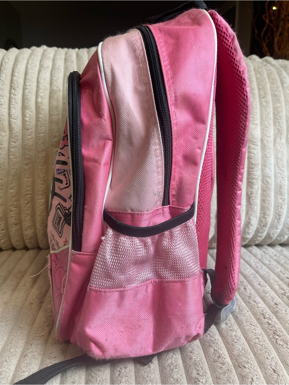 Sanrio Hello Kitty Pink Backpack Girls School Bag Polka Dot Bow Zip - Picture 4 of 7